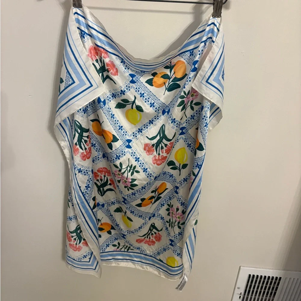 Old Navy Satin Floral / Citrus Wrap - Picture 1 of 5